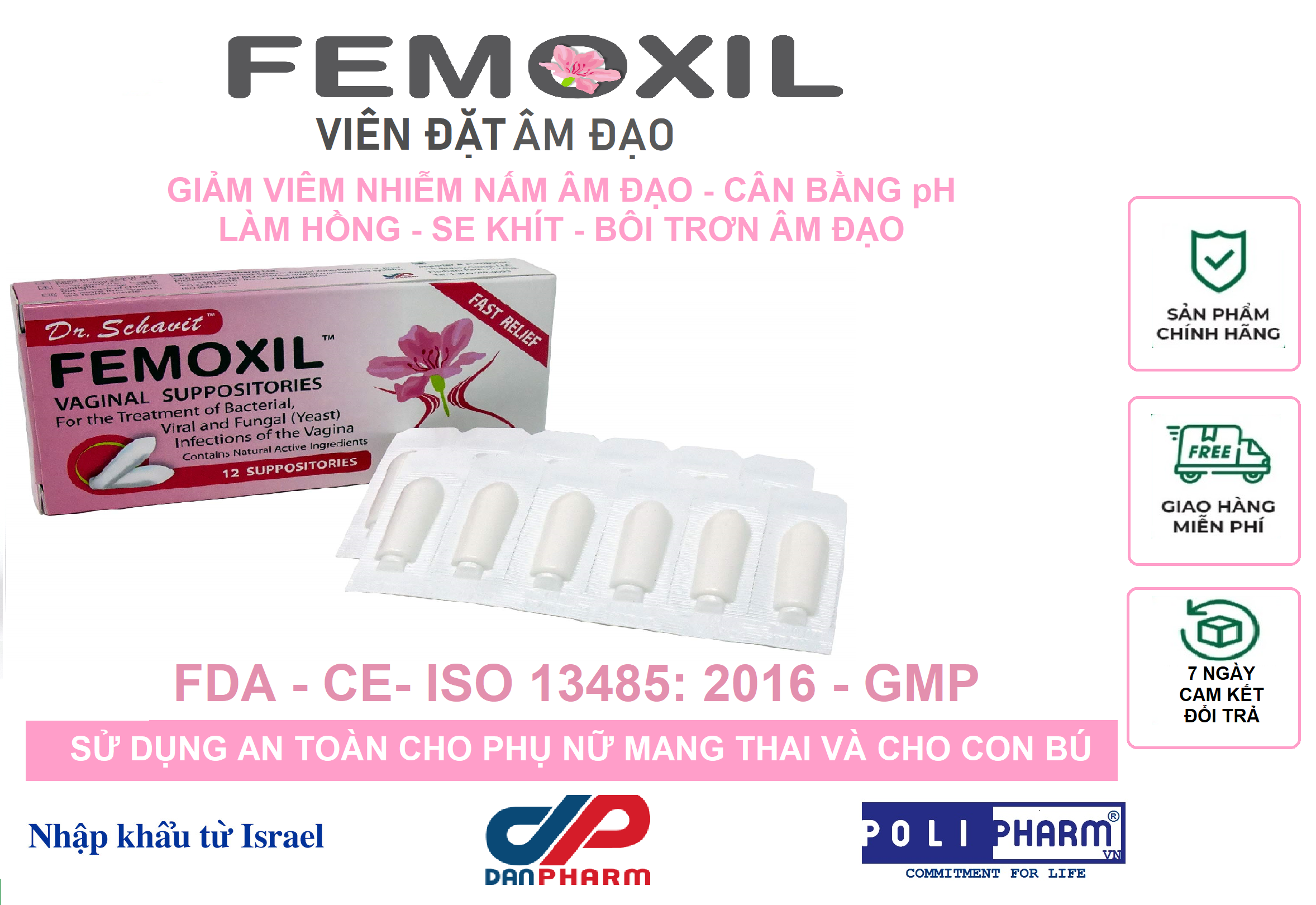 Viên đặt âm đạo FEMOXIL